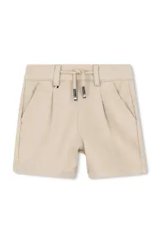 BOSS pantaloni scurti bebe culoarea bej, talie reglabila, J52084 imagine
