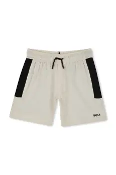 BOSS pantaloni scurti de baie copii culoarea bej, J51972 imagine