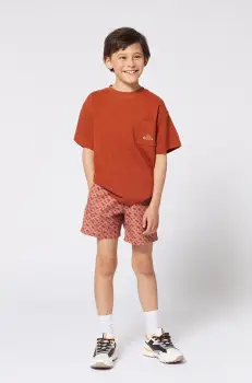 BOSS pantaloni scurti de baie copii culoarea portocaliu, J51974 imagine