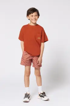 BOSS pantaloni scurti de baie copii culoarea portocaliu, J51974 imagine