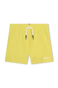 BOSS pantaloni scurti de baie copii culoarea verde imagine
