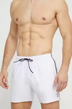 BOSS pantaloni scurti de baie culoarea alb imagine