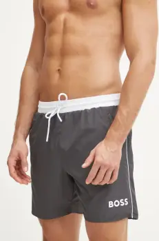 BOSS pantaloni scurti de baie culoarea gri, 50515191 imagine