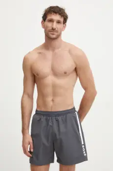 BOSS pantaloni scurti de baie culoarea gri imagine