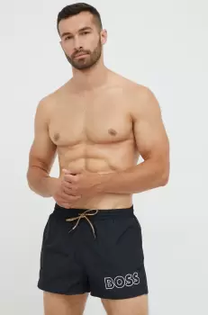 BOSS pantaloni scurti de baie culoarea negru imagine