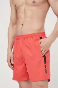 BOSS pantaloni scurti de baie culoarea rosu imagine