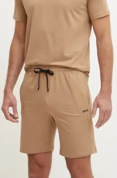 BOSS pantaloni scurti de lounge culoarea bej, 50515314 imagine