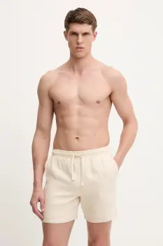 BOSS pantaloni scurti din bumbac culoarea bej, 50540134 imagine