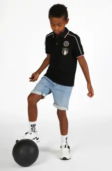 BOSS pantaloni scurti din denim pentru copii J51995 imagine