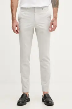 BOSS pantaloni slim fit pentru barbati, cu amestec de in Genius imagine
