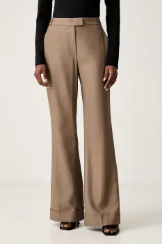 BOSS pantaloni straight pentru femei cu vascoza Talia5 imagine
