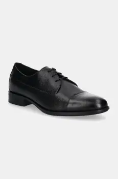 BOSS pantofi de piele  Colby barbati, culoarea negru, 50529089 imagine