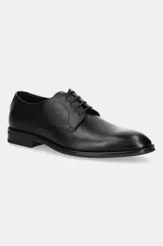 BOSS pantofi de piele Derrek culoarea negru, 50547055 imagine
