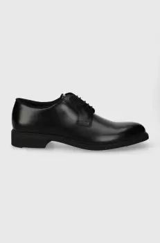 BOSS pantofi de piele Firstclass barbati, culoarea negru, 50499719 imagine