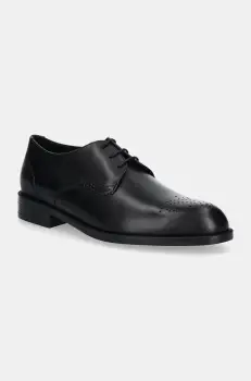 BOSS pantofi de piele Tayil barbati, culoarea negru, 50529099 imagine