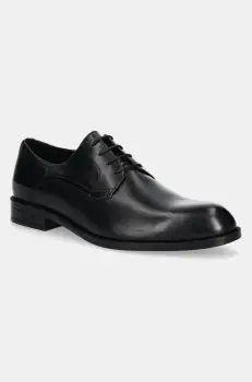 BOSS pantofi de piele Tayil barbati, culoarea negru, 50541701 imagine