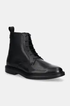 BOSS pantofi inalti de piele Larry barbati, culoarea negru, 50529154 imagine