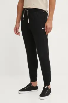 BOSS pijama barbati, culoarea negru, neted, 50515393 imagine