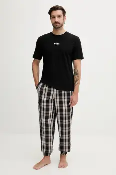 BOSS pijama culoarea negru, cu model, 50535875 imagine