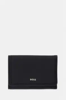 BOSS portofel de dama din piele Lenah Flap SM Wallet imagine