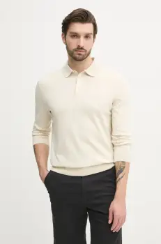 BOSS pulover de bumbac culoarea alb, light, 50506025 imagine