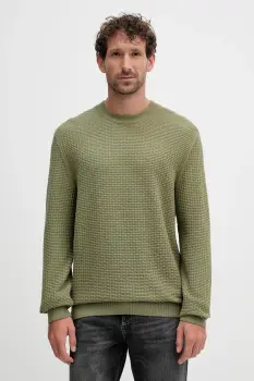 BOSS pulover de bumbac culoarea verde, light, 50545283 imagine