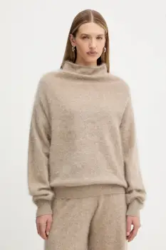 BOSS pulover de casmir culoarea bej, light, cu turtleneck, 50550806 imagine