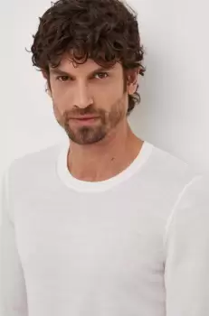 BOSS pulover de lana barbati, culoarea bej, light imagine