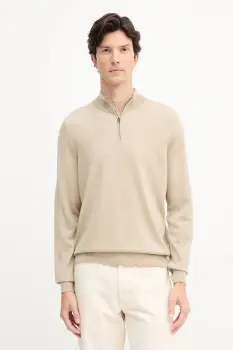 BOSS pulover de lana culoarea bleumarin, light, cu turtleneck, 50528300 imagine