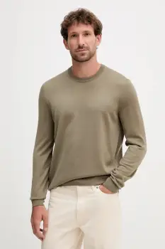 BOSS pulover de lana culoarea negru imagine