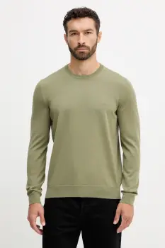 BOSS pulover de lana culoarea negru imagine