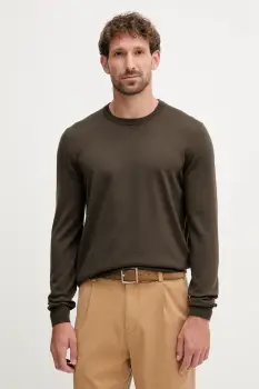 BOSS pulover de lana culoarea negru imagine