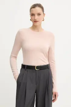 BOSS pulover de lana culoarea roz, light, 50544987 imagine