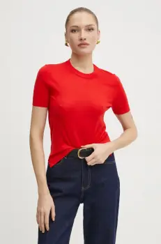 BOSS pulover de lana femei, culoarea albastru marin, light, 50492857 imagine