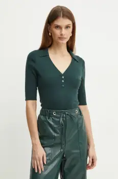 BOSS pulover de lana femei, culoarea verde, 50523743 imagine