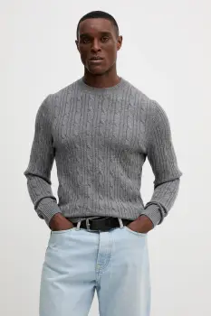 BOSS pulover din amestec de casmir culoarea gri, light, 50549975 imagine