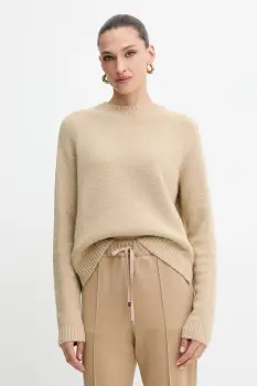 BOSS pulover din amestec de lana culoarea bej, 50478315 imagine