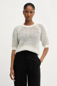 BOSS pulover din amestec de lana culoarea bej, 50546451 imagine