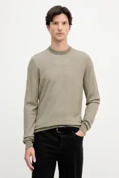 BOSS pulover din amestec de lana culoarea verde, light, 50549985 imagine