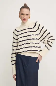 BOSS pulover din amestec de lana femei, calduros, cu turtleneck, 50518369 imagine