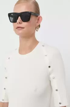 BOSS pulover din amestec de lana femei, culoarea bej, light imagine