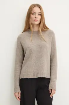 BOSS pulover din amestec de lana femei, culoarea gri imagine