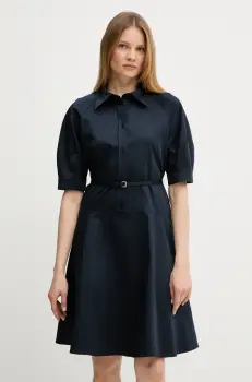 BOSS rochie culoarea albastru marin, mini, evazati, 50537388 imagine