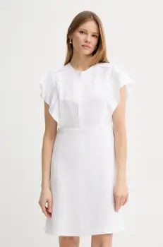 BOSS rochie culoarea bej, mini, drept, 50537402 imagine