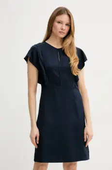 BOSS rochie culoarea bleumarin, mini, drept, 50537402 imagine