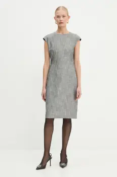 BOSS rochie culoarea gri, mini, drept, 50542461 imagine
