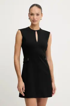 BOSS rochie culoarea negru, mini, drept, 50543277 imagine