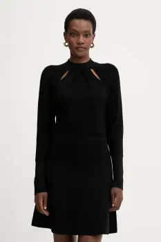 BOSS rochie culoarea negru, mini, evazati, 50547906 imagine