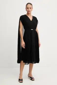 BOSS rochie culoarea negru, mini, evazati, 50548050 imagine