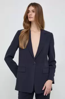 BOSS sacou culoarea albastru marin, un singur rand de nasturi, neted imagine